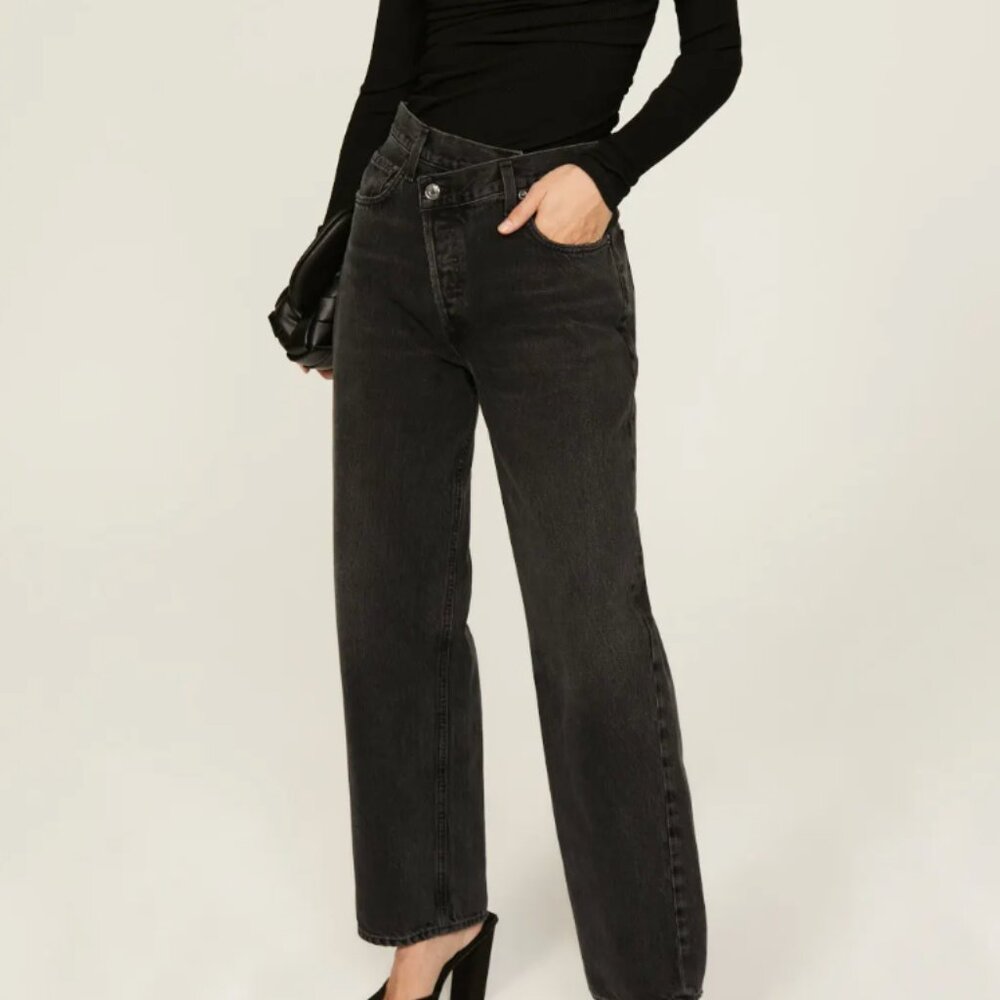 AGOLDE Black Criss Cross Jeans Size 25